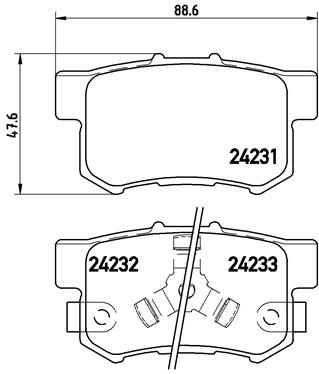 A.B.S. P 28 051 BREMBO Bremsbelagsatz, Scheibenbremse
